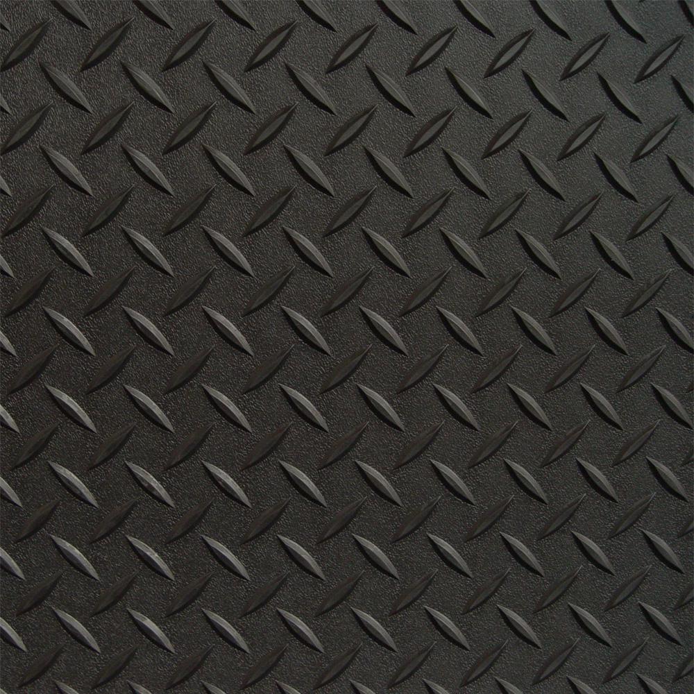 Diamond Deck 5 ft. x 20 ft. Black Textured PVC Rollout Flooring