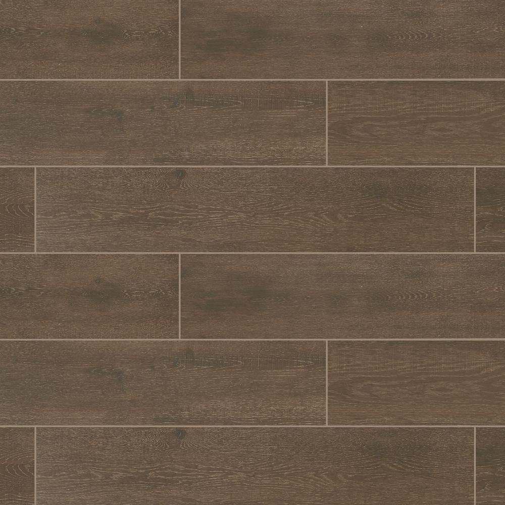 Marazzi Sequoia Forest Rustic Brown 8 in. x 40 in. Porcelain Floor and Wall Tile (10.75 sq. ft. / case)