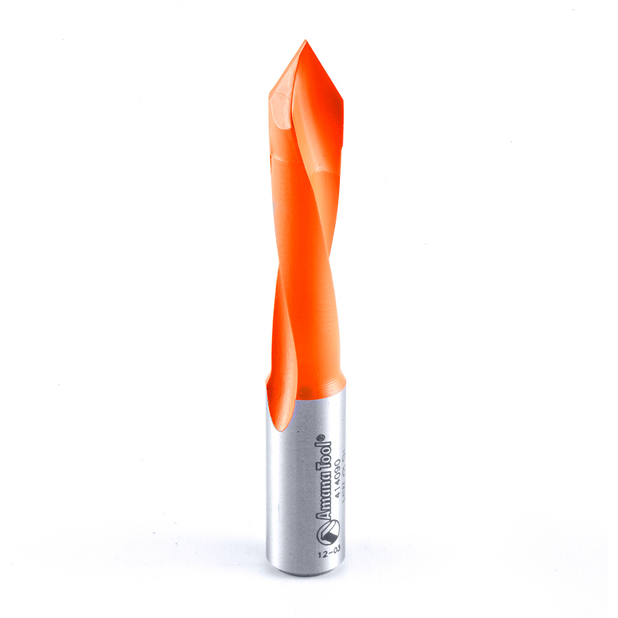 Amana 414090 Carbide Tipped Through-Hole Boring Bit L/H 9mm Dia x 70mm Long x 10mm Shank