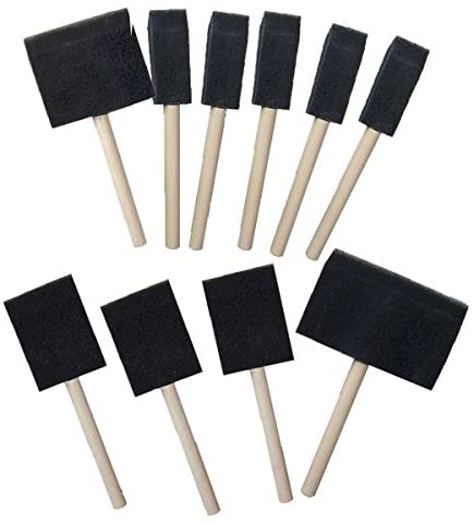 Project Source 9-Pack Foam Flat 3-in Paint Brush Set