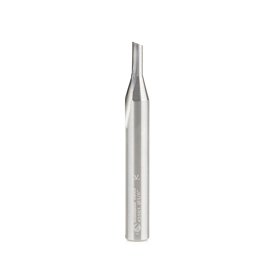 Amana 43501 Solid Carbide Single ‘O’ Flute Plastic Cutting 1/8 Dia x 5/16 x 1/4 Inch Shank