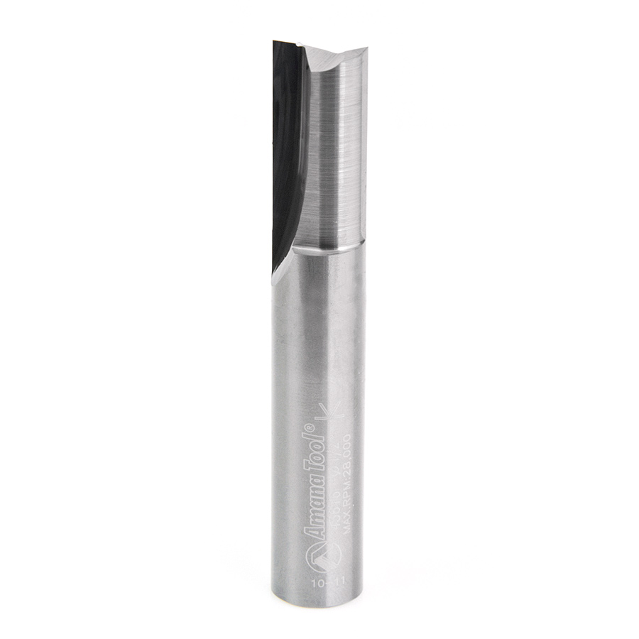 Amana 43616 Solid Carbide Double Straight ‘V’ Flute Plastic Cutting 1/2 Dia x 1 Inch x 1/2 Shank