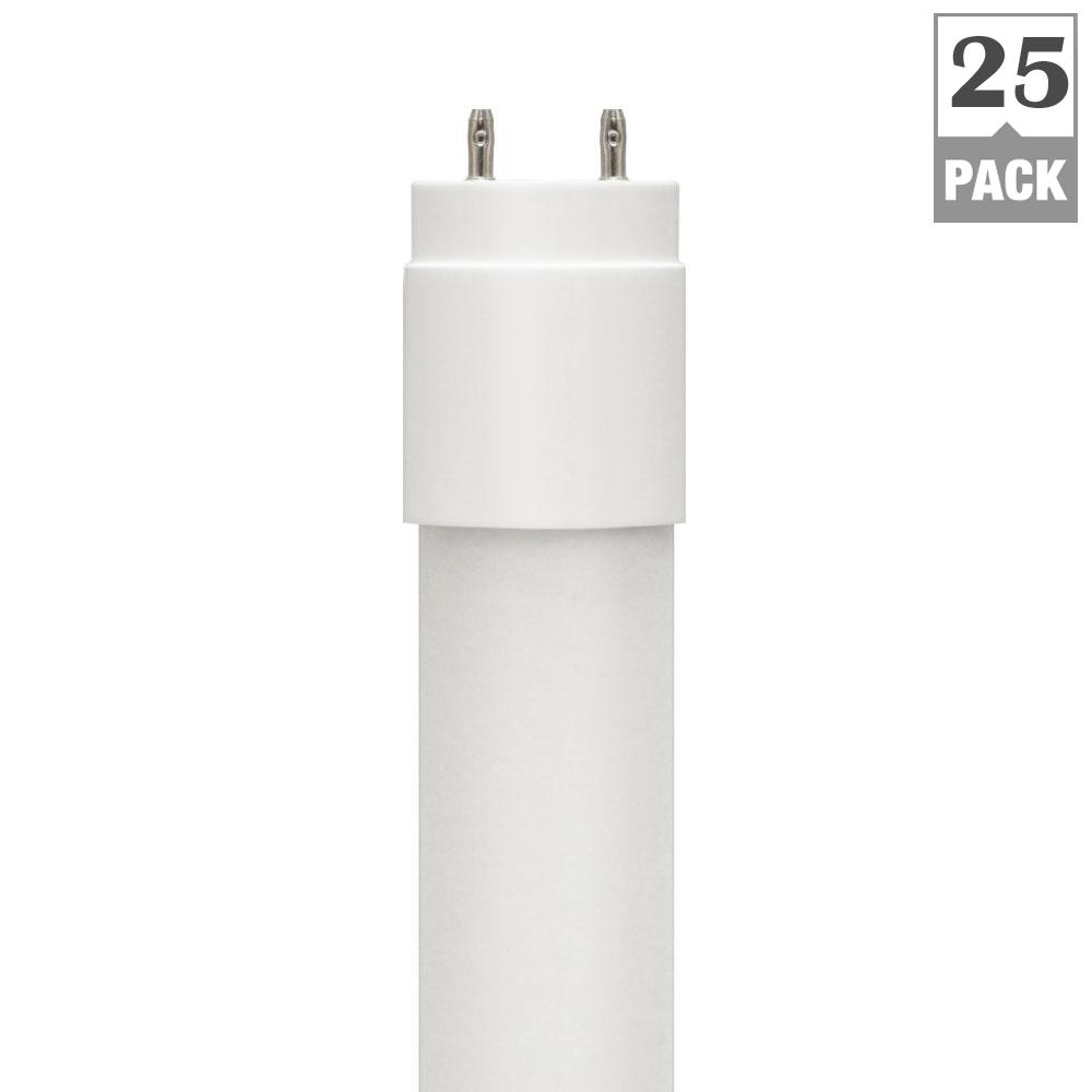 Euri Lighting 17-Watt 4 ft. Linear T8 Direct Replacement LED Tube Light Bulb (25-Pack)