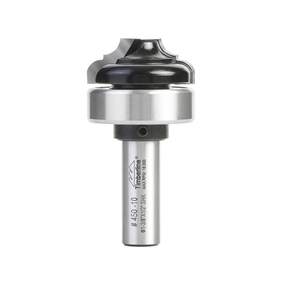 Timberline 450-10 Classical Plunge 13/64 Radius x 1-3/8 Dia x 9/16 x 1/2″ Shank with Ball Bearing