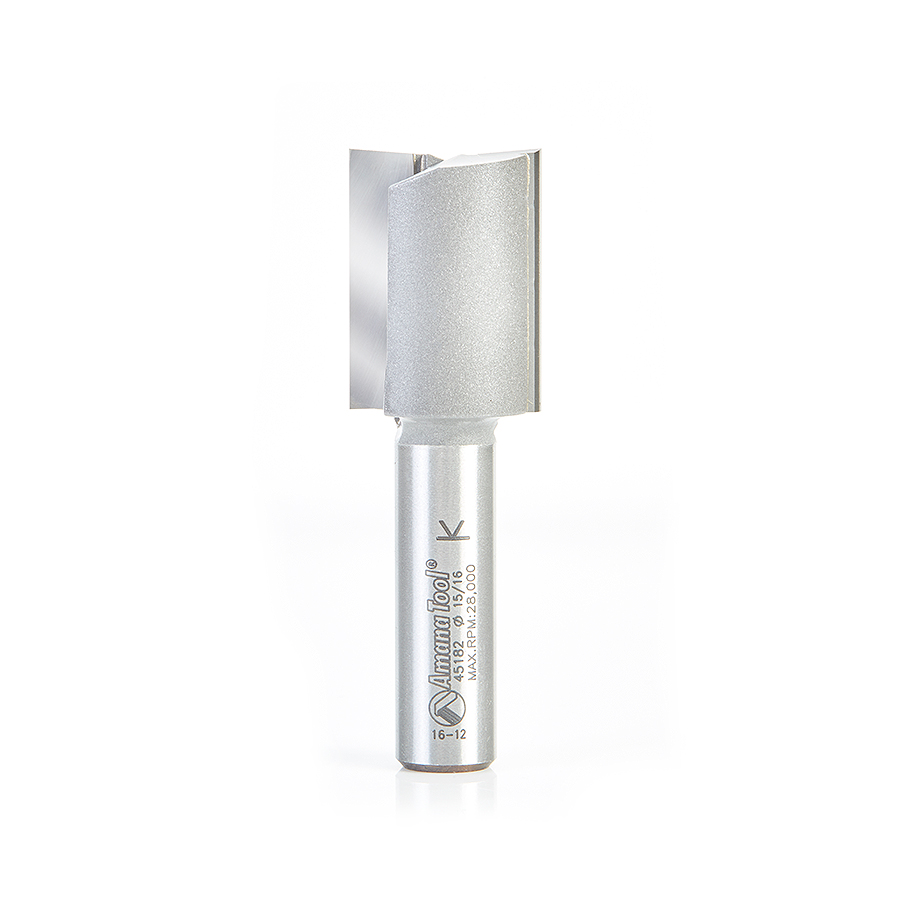 Amana 45182 Carbide Tipped Straight Plunge High Production 15/16 Dia x 1-/4 x 1/2 Inch Shank