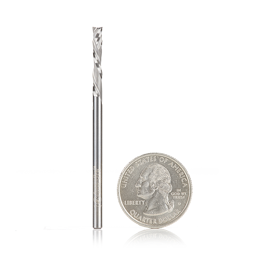 Amana 46180 CNC Solid Carbide Compression Spiral 1/8 Dia x 13/16 x 1/8 Inch Shank