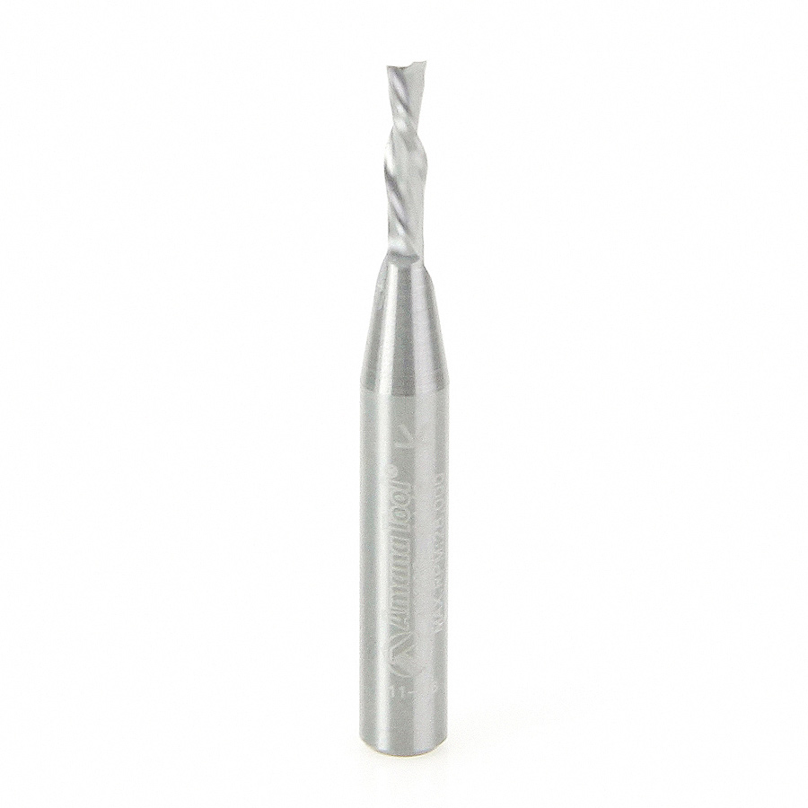 Amana 46200 Solid Carbide Spiral Plunge 1/8 Dia x 1/2 x 1/4 Inch Shank x 2 Inch Long Down-Cut