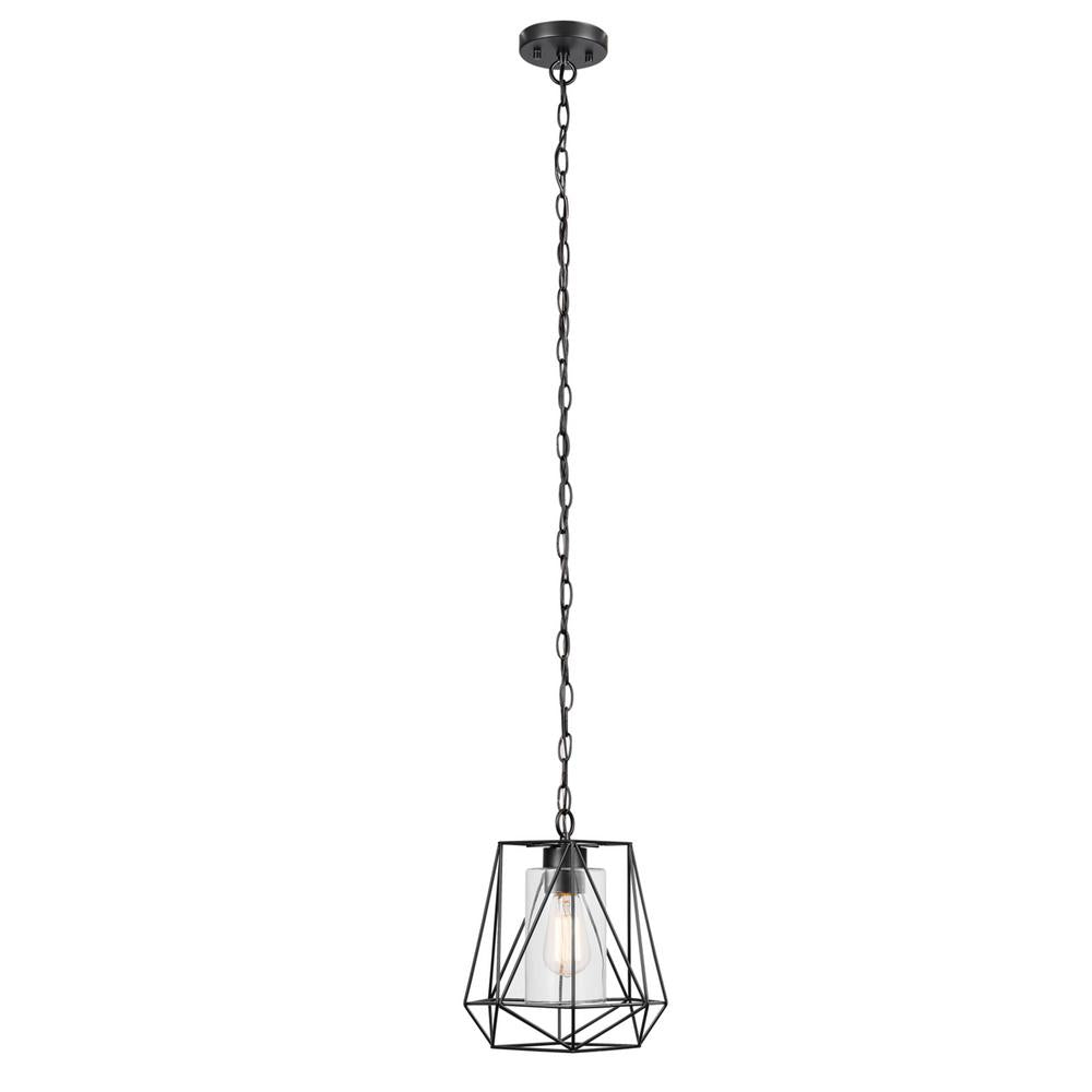 Sansa 1-Light Black Outdoor/Indoor Hanging Pendant