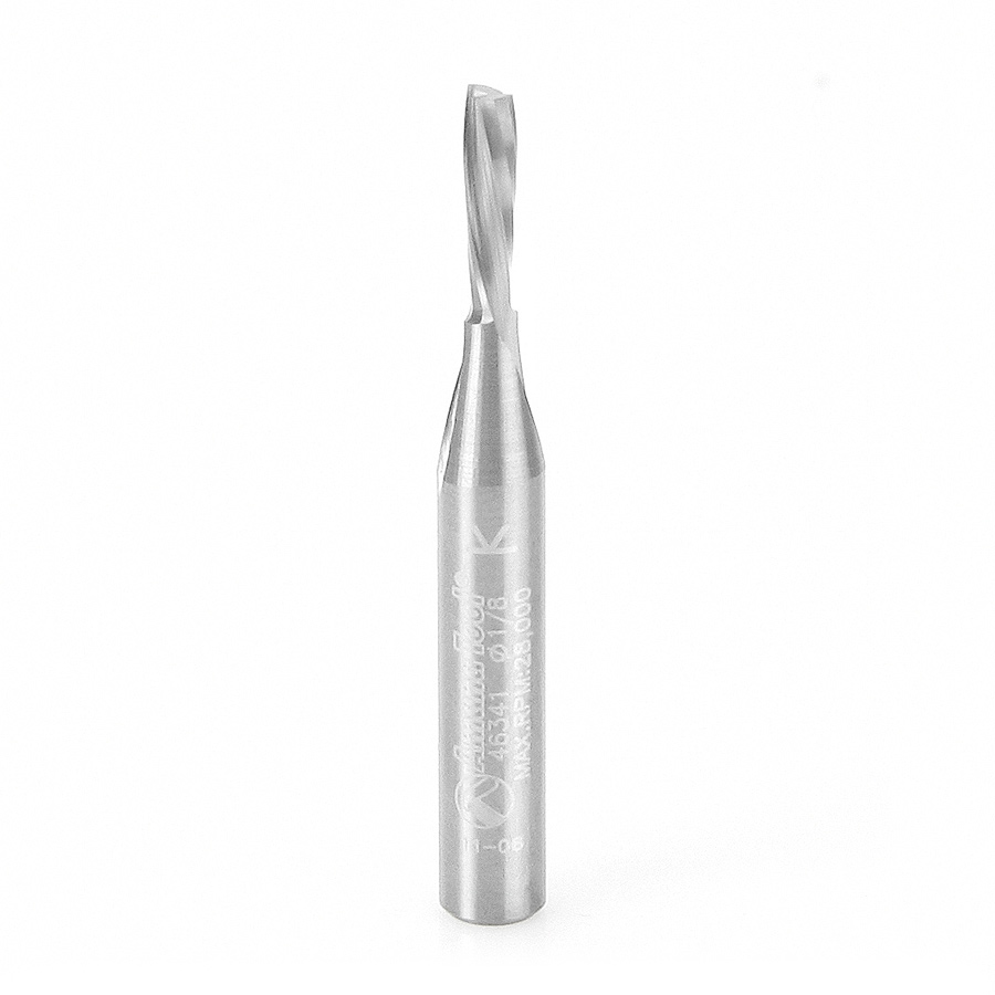 Amana 46341 Solid Carbide Spiral Plunge for Solid Wood 1/8 Dia x 1/2 x 1/4 Inch Shank Down-Cut