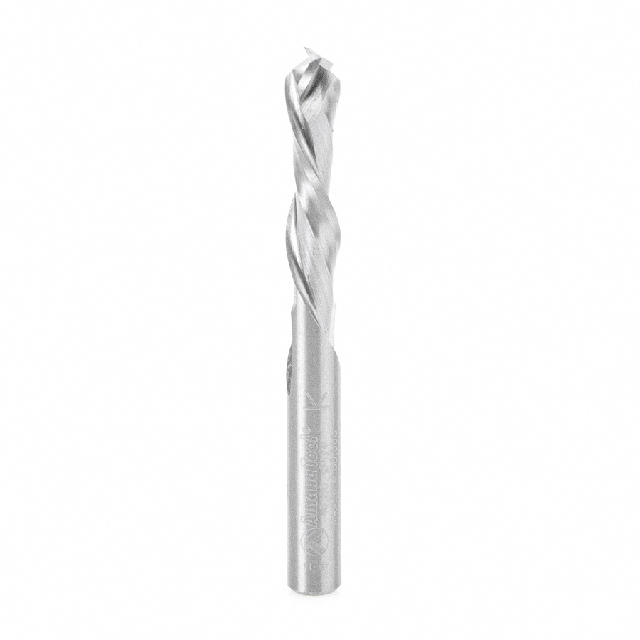 Amana 46350 CNC Solid Carbide Mortise Compression Spiral 1/4 Dia x 1 Inch x 1/4 Shank