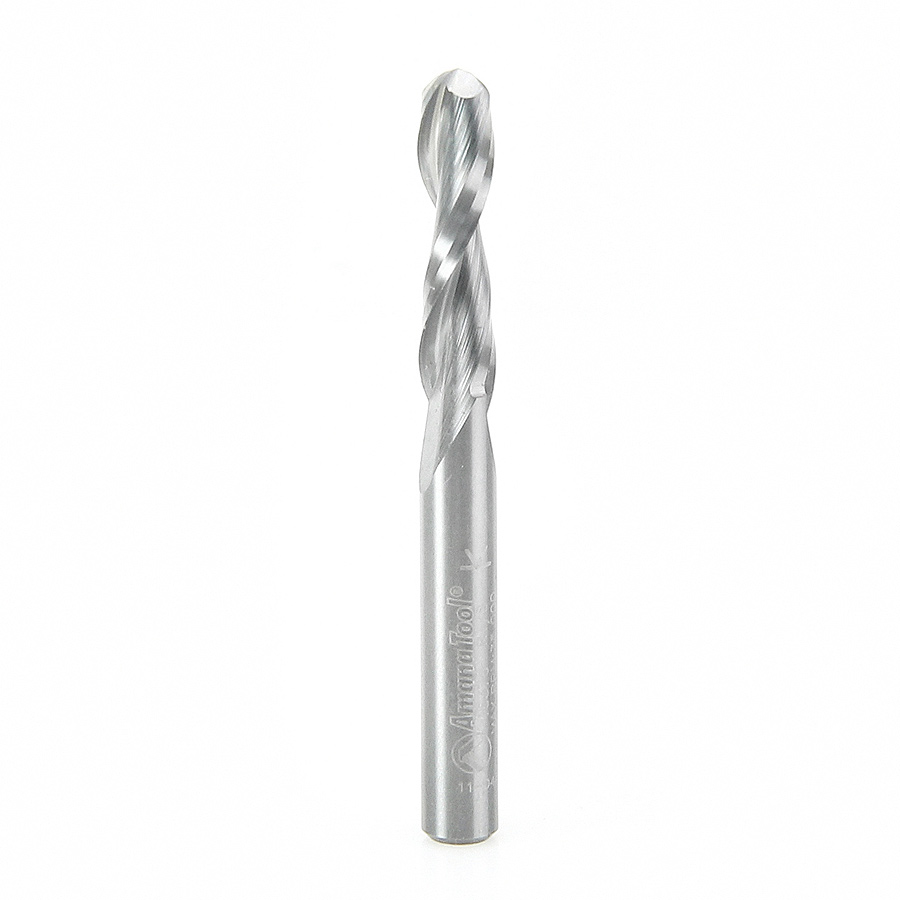 Amana 46376 Solid Carbide Up-Cut Ball Nose Spiral 1/4 Dia x 1 Inch x 1/4 Shank Router Bit