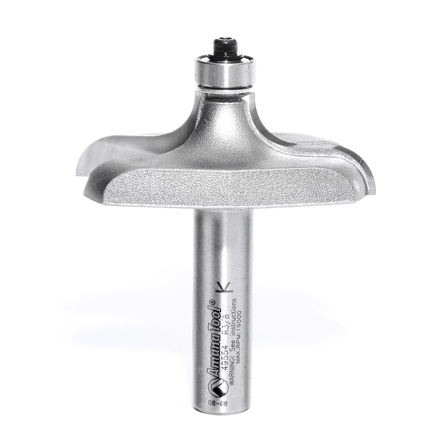 Amana 49554 Carbide Tipped Table Edge Ogee 3/8 Radius x 2-1/2 Dia x 3/4 x 1/2 Inch Shank