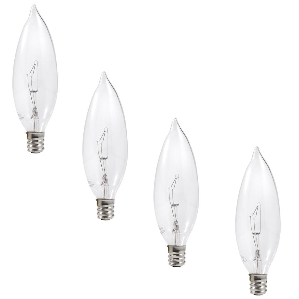 Sylvania 25-Watt Double Life B10 Incandescent Light Bulb (4-Pack)
