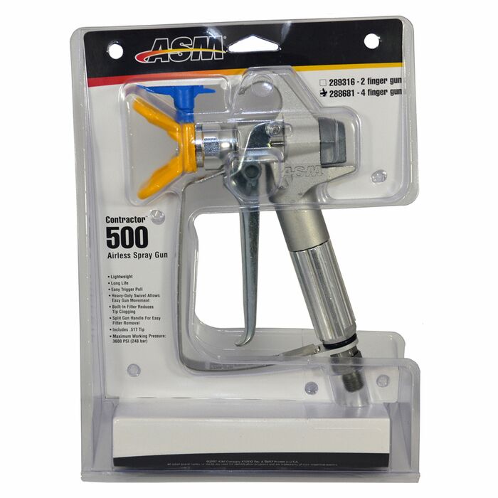 500 Series Airless Spray Gun, 4 Finger with Uni-Tip