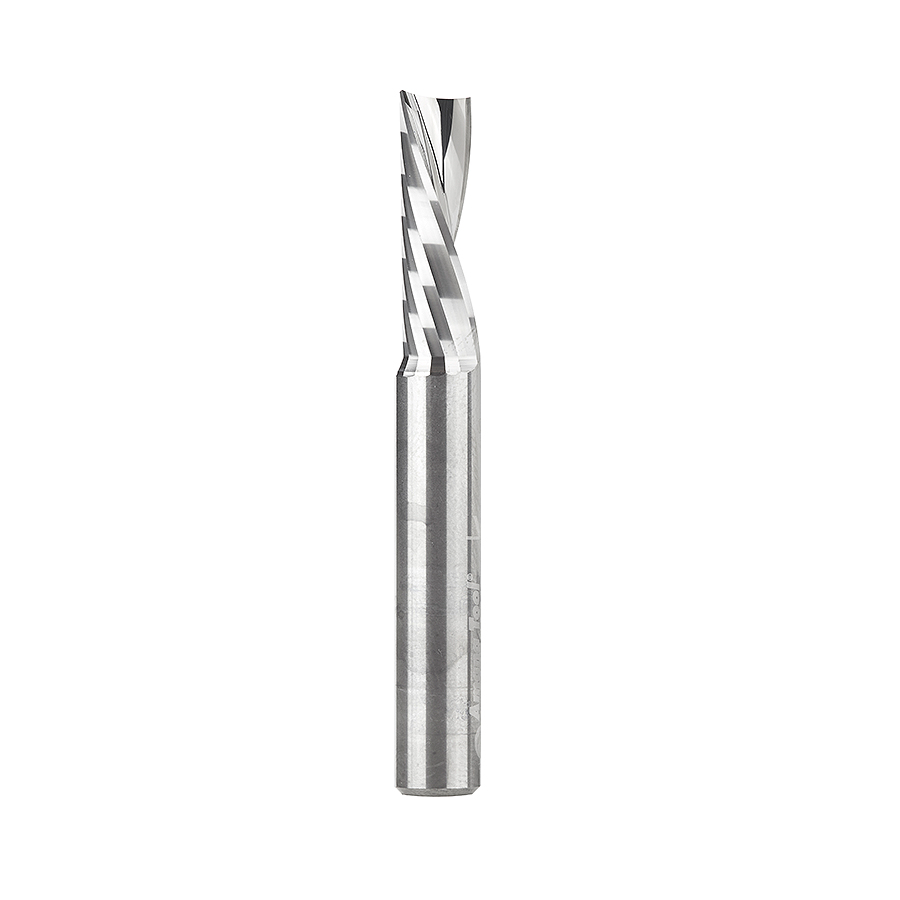 Amana 51504 Solid Carbide CNC Spiral ‘O’ Flute, Plastic Cutting 1/4 Dia x 3/4 x 1/4 Inch Shank Down-Cut