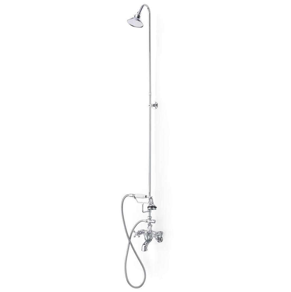 Cheviot 5160 5100 Series Tub Filler With Hand Shower And Overhead Shower - Cross Handles
