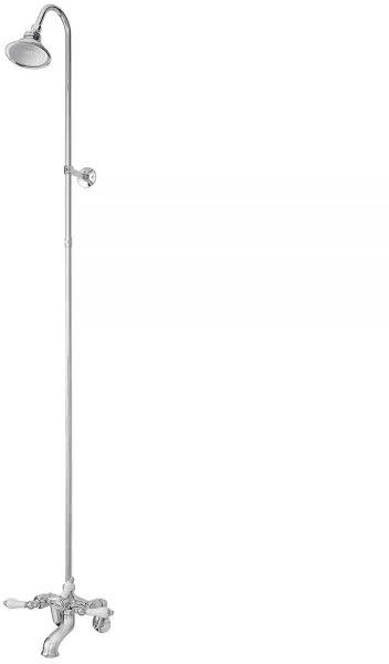 Cheviot 5166-CH-LEV 5100 Series Tub Filler With Overhead Shower And Shower Curtain Frame - Lever Handles - Chrome