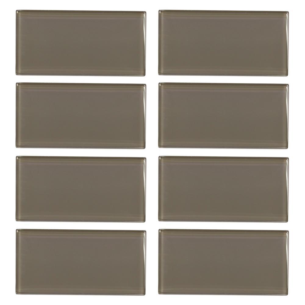 Jeffrey Court Fieldstone Gloss Browns/Tans 3 in. x 6 in. Glass Wall Tile (1 sq. ft. / pack)