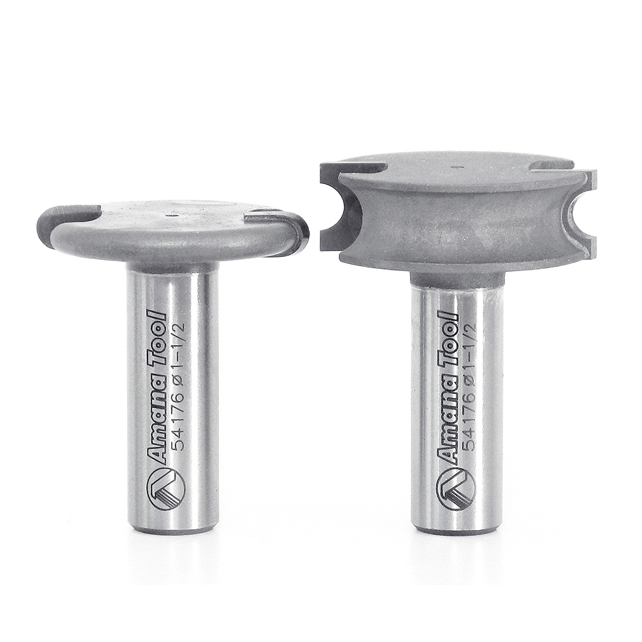 Amana 54176 Carbide Tipped Flute & Bead 1/8 Radius x 1-1/2 Dia x 1/2 x 1/2 Inch Shank Set