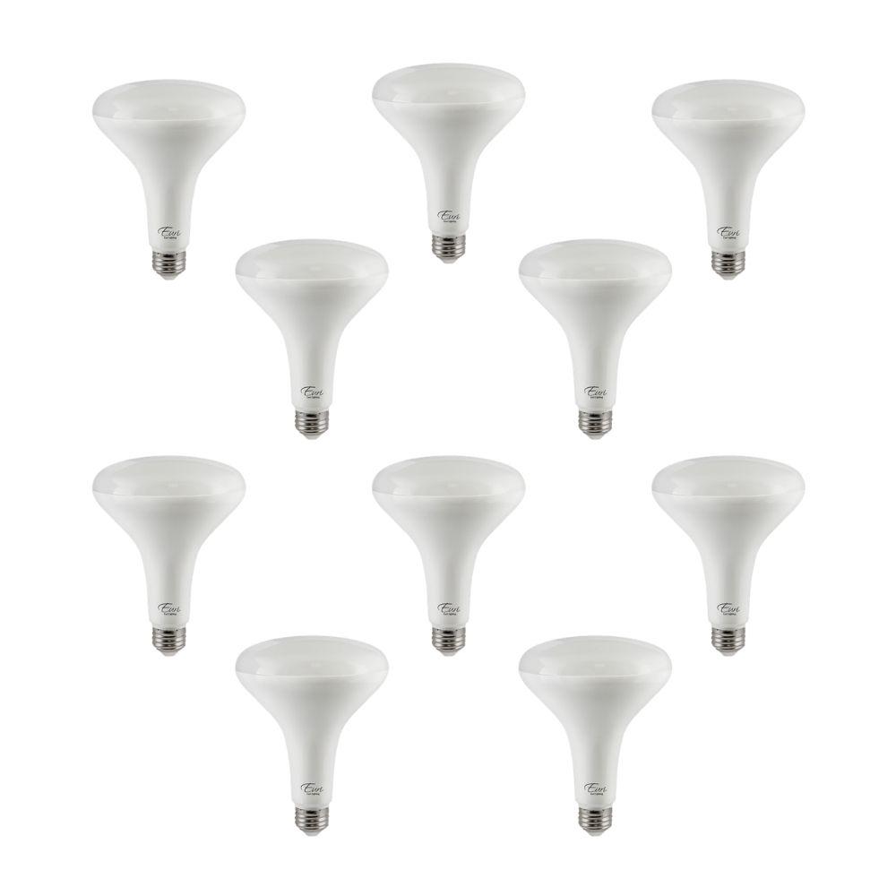 Euri Lighting 100-Watt Equivalent BR40 Energy Star and Dimmable LED Light Bulb in Soft White 3000k (10-Pack)