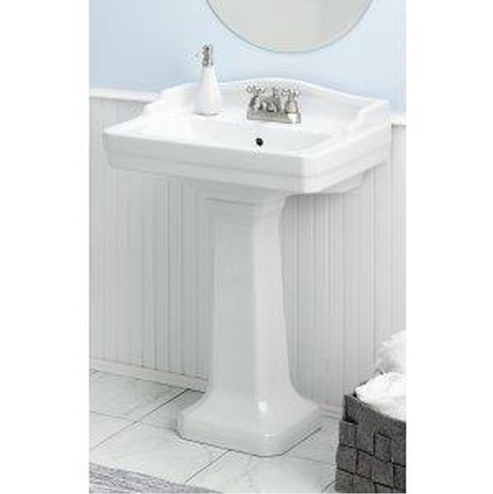 Cheviot 553-WH-8 Square Essex Pedestal Sink - White