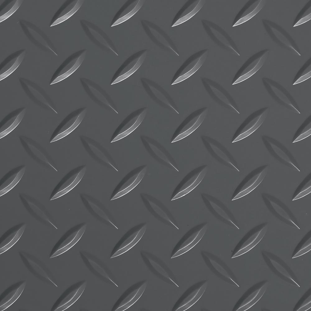 G-Floor Diamond Tread 5 ft. x 10 ft. Slate Grey Commercial Grade Vinyl Garage Flooring Cover and Protector