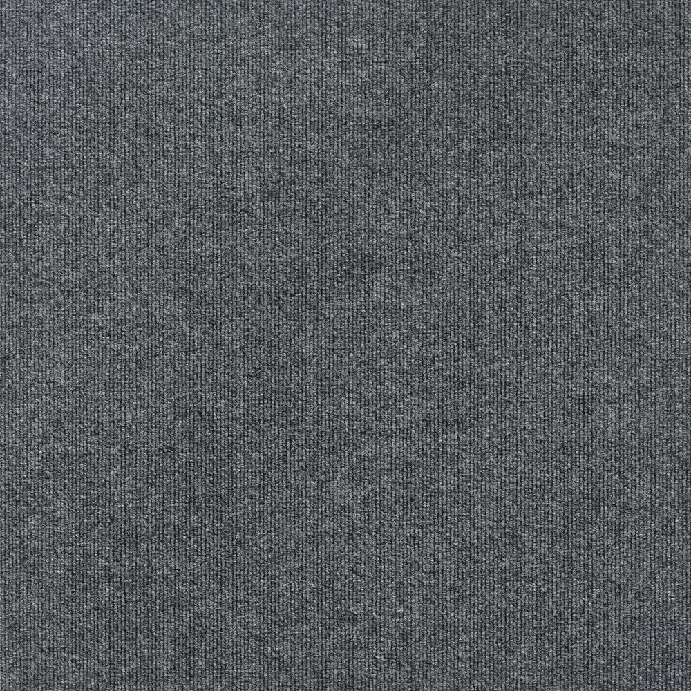 Contender Single Rib Sky Grey 24 in. x 24 in. Commercial Peel and Stick Carpet Tiles (15 Tiles/Case)