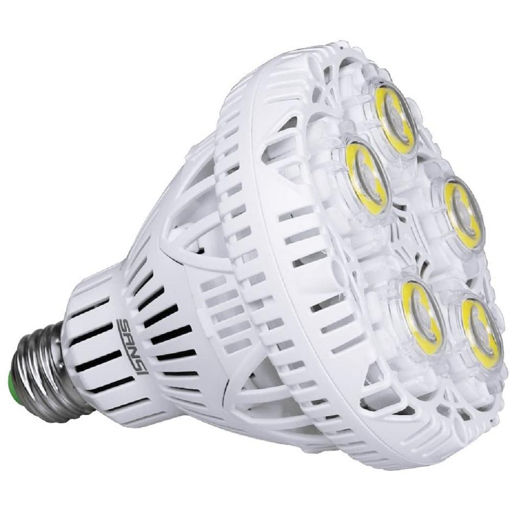 SANSI 300-Watt Equivalent 4000 Lumens 1-Light BR30 Non-Dimmable LED Light Bulb in Daylight 5000K