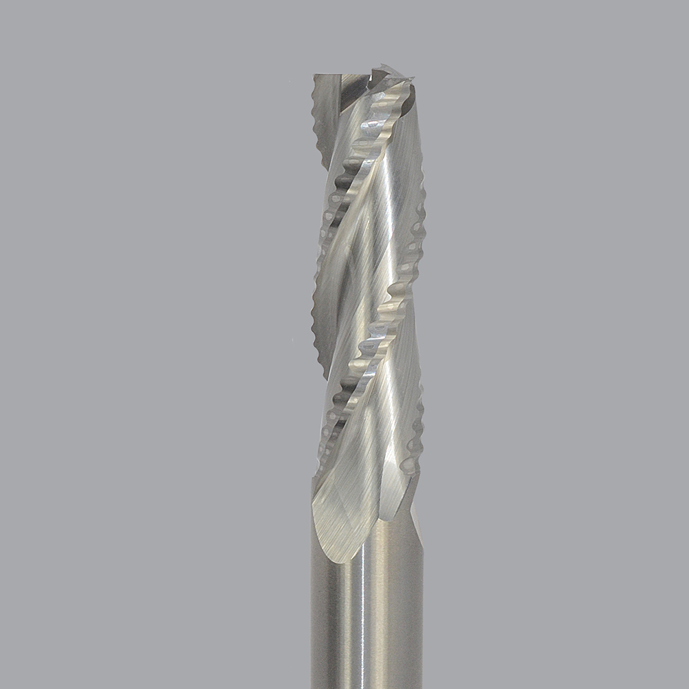 Onsrud 60-017 Solid Carbide rougher router 3FL 3/4 x 1-5/8 x 4 OAL For Soft Wood, Hard Wood, Wood Composites, Hard Plastic, Soft Plastic, 3/4 Shank