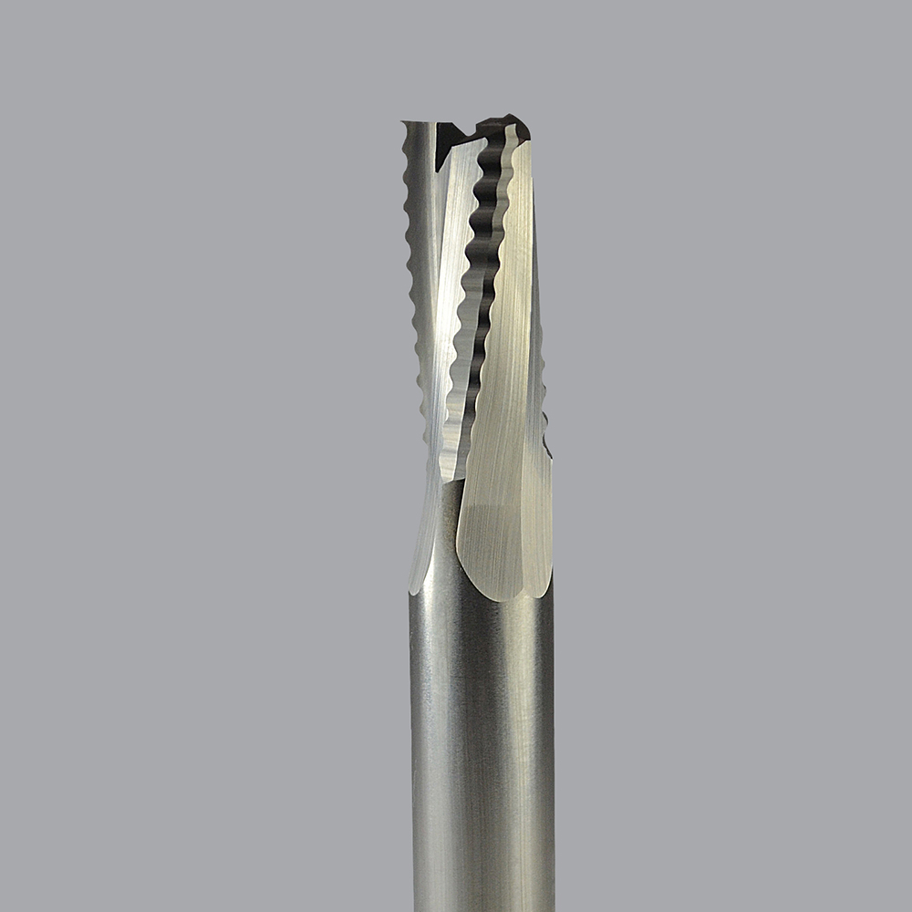 Onsrud 60-037 Solid Carbide rougher router 3FL 3/8 x 1-1/8 x 3-1/2 OAL For Soft Wood, Hard Wood, Wood Composites, Hard Plastic, Soft Plastic, 3/8 Shank