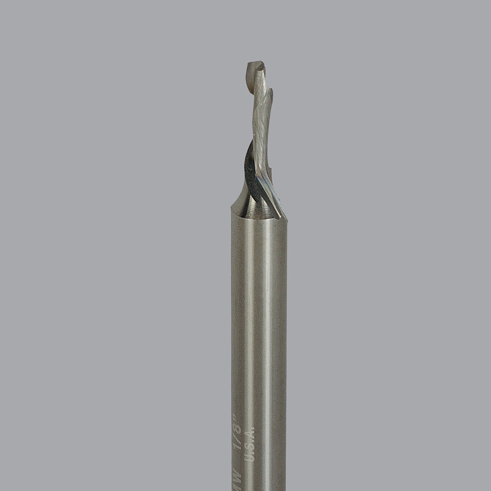 Onsrud 60-102MW Solid Carbide router 1FL 1/8 x 3/8 x 2-1/2 OAL For Double-Sided Laminated and Veneered Wood Composites, 1/4 Shank