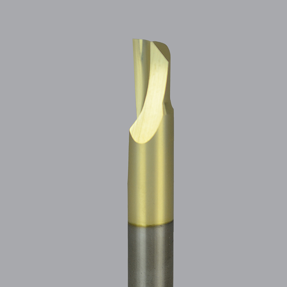 Onsrud 63-460 Solid Carbide router 1FL 6.00 mm x 6.00 mm x 64.00 mm OAL For Soft Aluminum Sheet, 6.00 mm Shank, ZrN Coated