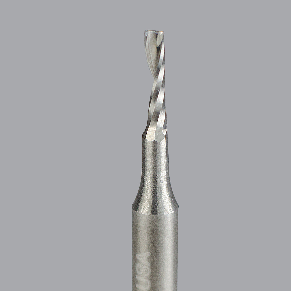 Onsrud 63-751 Solid Carbide router 1FL 1/16 x 1/4 x 2 OAL For Soft Plastic, Solid Surface, 1/8 Shank