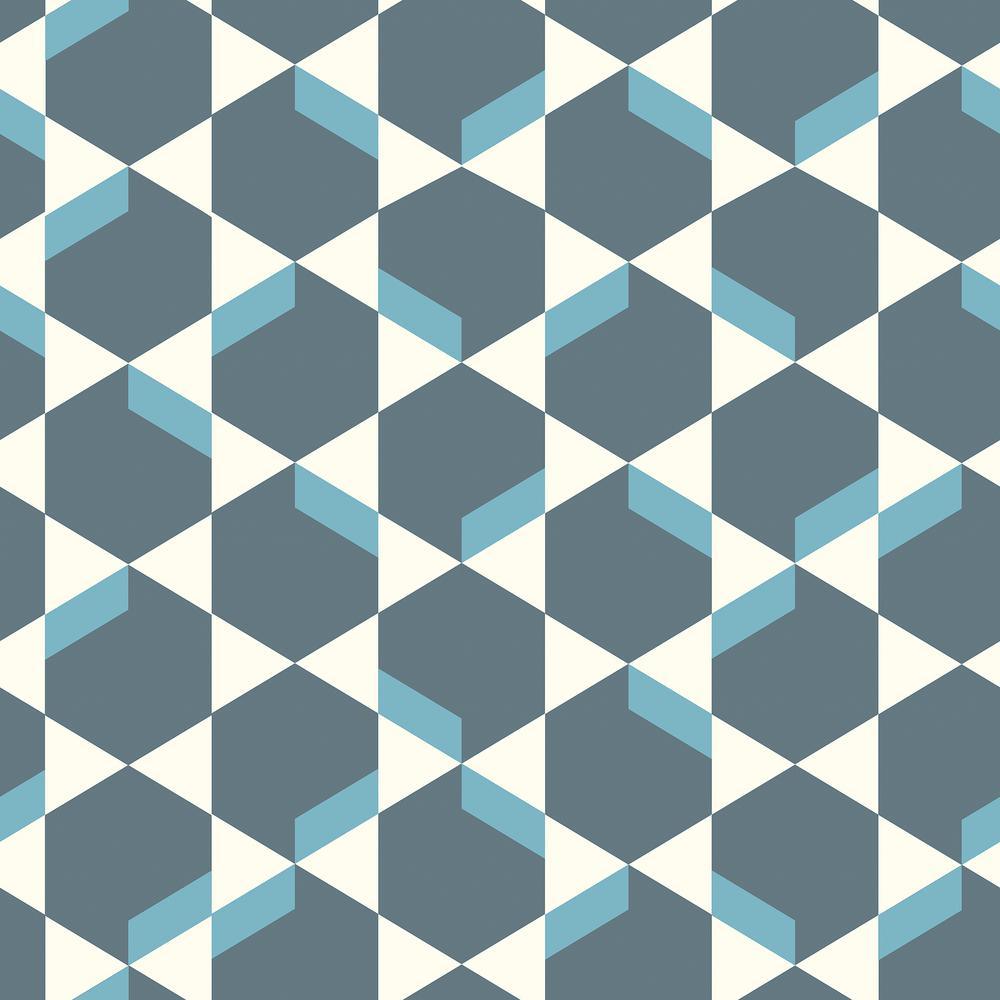 IVC Madison Avenue Blue and Grey Residential Vinyl Sheet, Sold by 13.2 ft. Wide x Custom Length