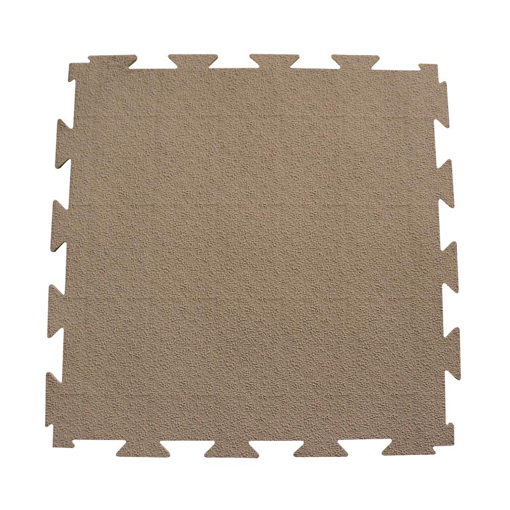 Rubber-Cal Terra-Flex 1/4 in. x 24 in. x 24 in. Chocolate Interlocking Flooring (10-Pack, 40 sq. ft.)