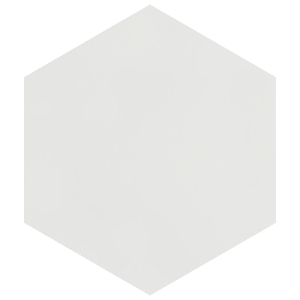 Merola Tile Textile Hex White 8-5/8 in. x 9-7/8 in. Porcelain Floor and Wall Tile (11.56 sq. ft. / case)