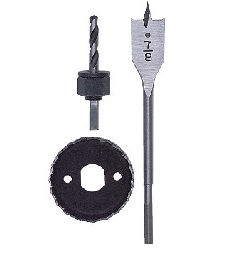 Timberline 650-100 3 Piece Lockset Installation Kit with 7/8 Inch Spade Bit