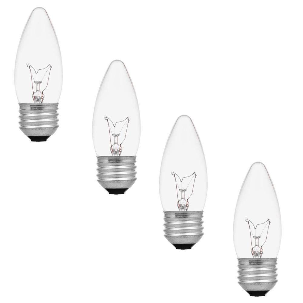 Sylvania 40-Watt Double Life B10 Incandescent Light Bulb (4-Pack)