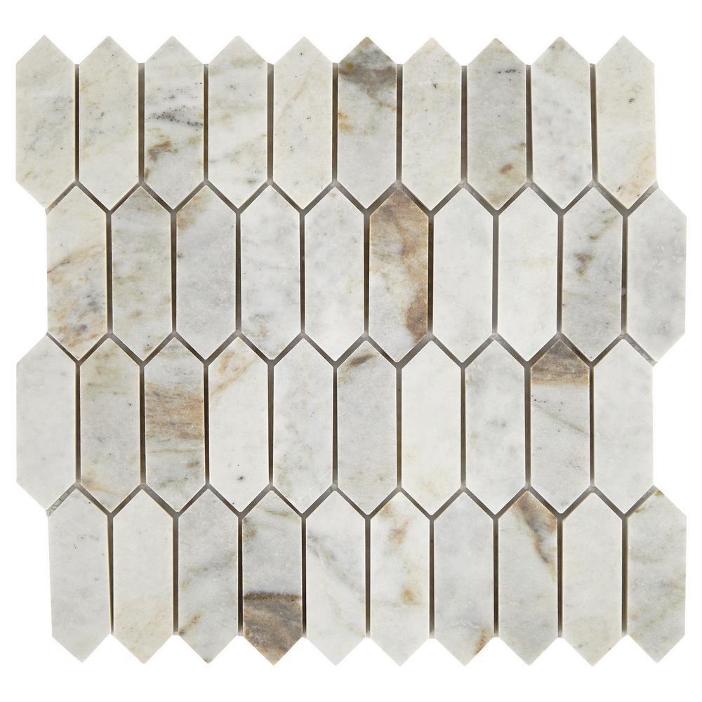 Daltile Restore Coastal Polished 11 in. x 11 in. x 8mm Marble Mosaic Floor and Wall Tile (0.9 sq. ft./ piece)