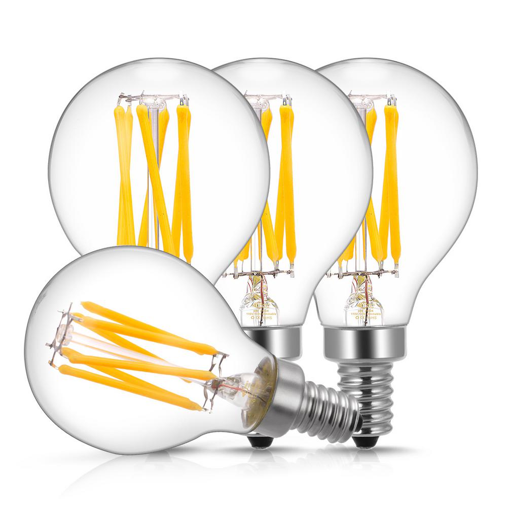 YANSUN 60-Watt Equivalent G45 Dimmable Edison LED Light Bulb Warm White (4-Pack)