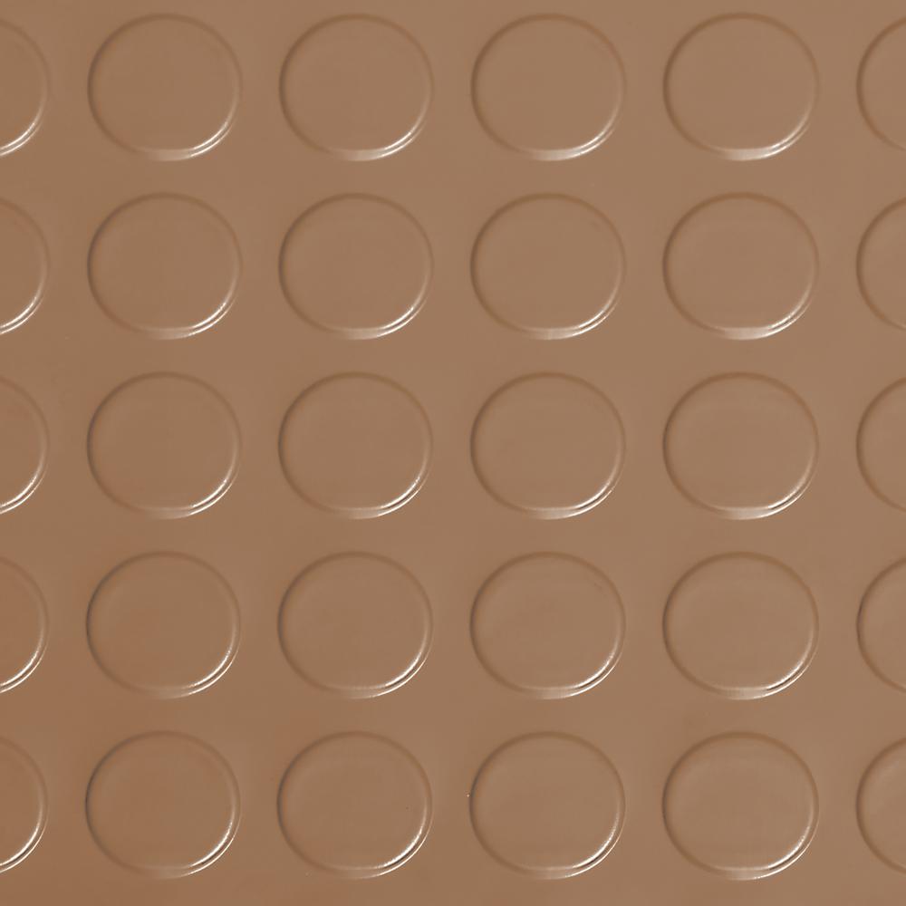 G-Floor Coin 7.5 ft. x 17 ft. Sandstone Commercial Grade Vinyl Garage Flooring Cover and Protector