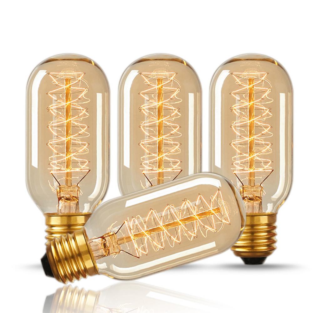 YANSUN 40-Watt T45 E26 Edison Incandescent Light Bulb (4-Pack)