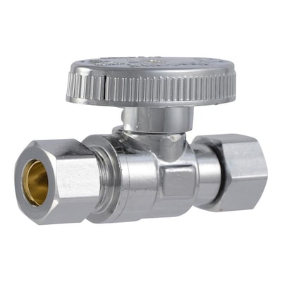 SharkBite Brass 3/8-in Od Female Compression x 3/8-in Od Compression Quarter Turn