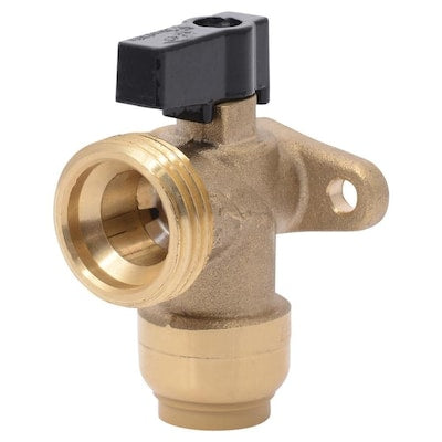 SharkBite Brass 1/2-in Push-to-Connect x 3/4-in Hose Thread Quarter Turn Washing Machine Valve