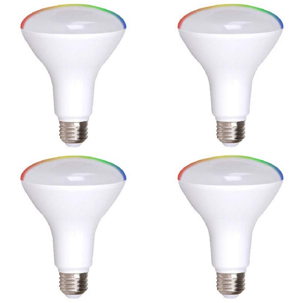 Simply Conserve 60-Watt Equivalent BR30 ENERGY STAR Smart LED Light Bulb with Color Select No Hub Required (4-Pack)