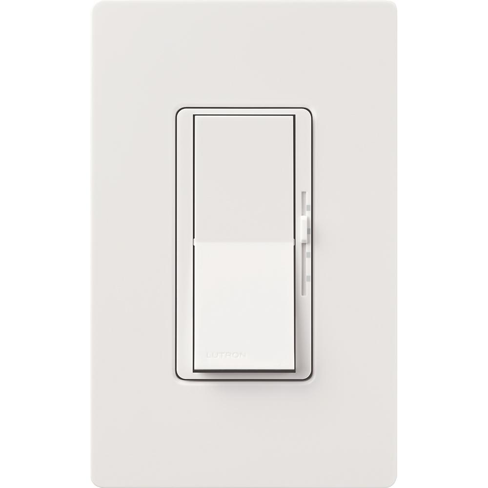 Lutron Diva Fan Control and Light Switch for LEDs, CFLs, Incandescent and Halogen Bulbs, with Wallplate, White