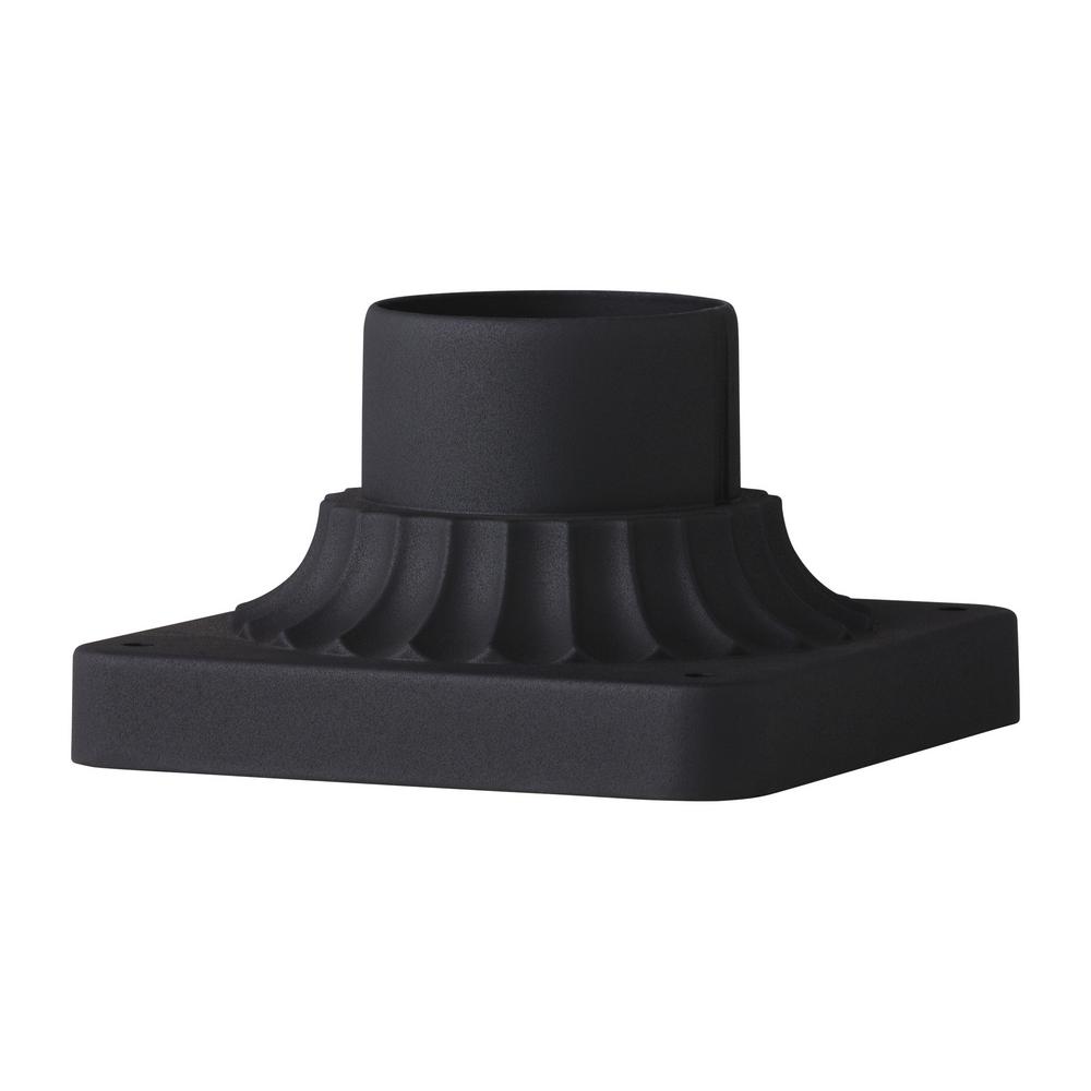 3 in. Textured Black Outdoor Die-Cast Aluminum Pier Mount Base