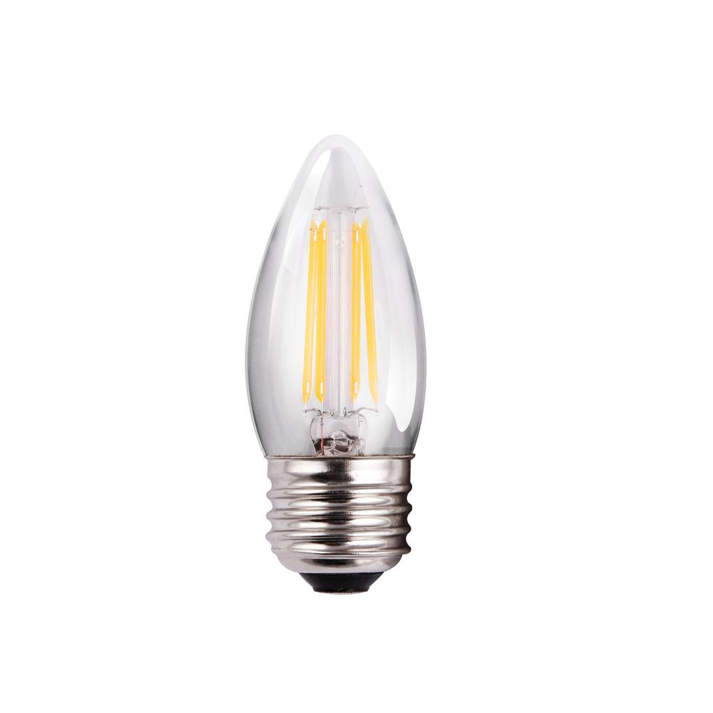 Halco Lighting Technologies 25-Watt Equivalent 2-Watt B11 2700K Dimmable LED Clear Filament Antique Vintage Light Bulb Warm White