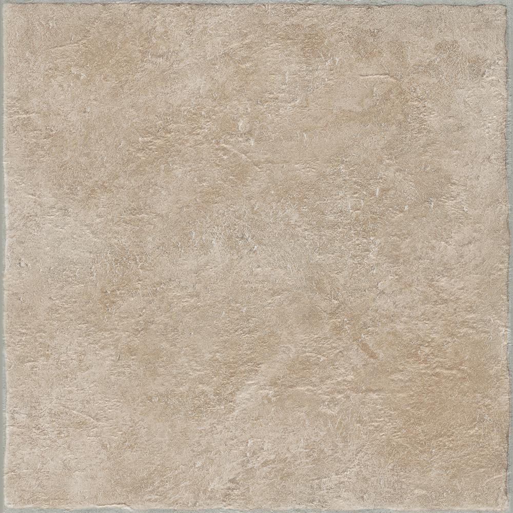 Armstrong Grouted Ceramic II Pumice 12 in. x 12 in. Residential Peel and Stick Vinyl Tile Flooring (45 sq. ft. / case)