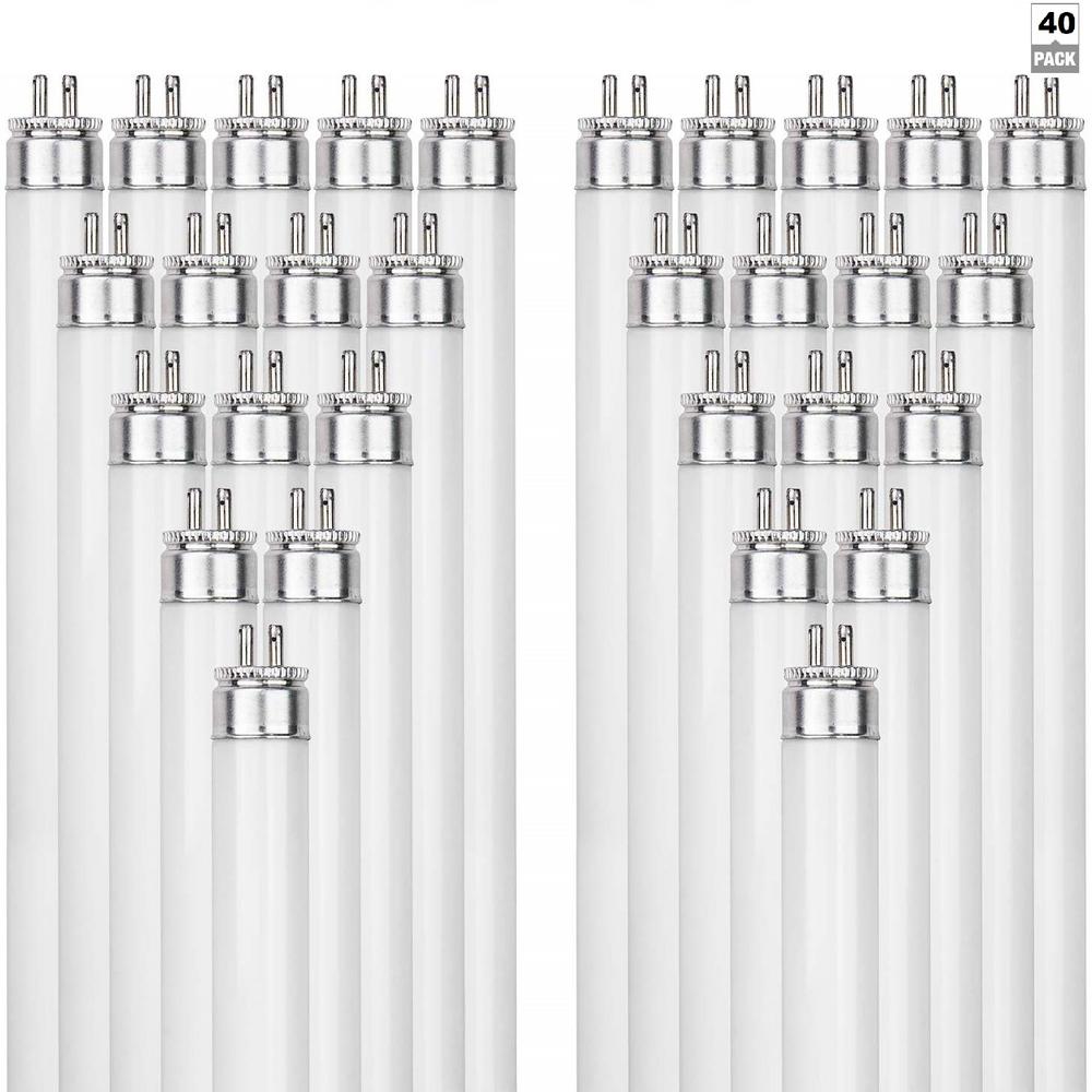 Sunlite 46 in. 54-Watt Linear T5 G5 Mini Bi Pin Base Fluorescent Tube Light Bulb in 5000K (40-Pack)